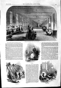 Old Antique Print 1853 School Indigent Blind Females Work Room Industry 19th