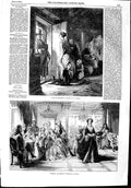 Original Old Antique Print 1853 Scene Tax-Gatherer Brunetta Phillis Solomon Art