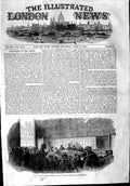 Original Old Antique Print 1853 House Commons Committee-Room Railway Committee