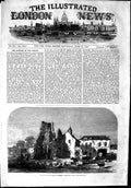 Original Old Antique Print 1853 Hougoumont Field Waterloo Sheep Animals Farmer