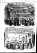 Original Old Antique Print 1853 Chancellor Oxford Sheldonian Theatre Mason 19th