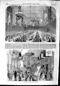 Old Antique Print 1853 Christ'S Hospital Merchant Taylors Mansion House 19th