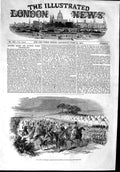 Original Old Antique Print 1853 War Camp Chobham Queen England Magnet Hill 19th