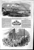Original Old Antique Print 1853 Odessa Harbour Stower Asylum Idiots Earlswood