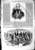 Old Antique Print 1853 Lord Seaton Camp Chobham Prince Lucien Bonaparte 19th