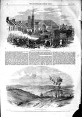 Original Old Antique Print 1853 View Jassy Capital Mavia Gavazzi Riot Montreal