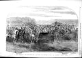 Original Old Antique Print 1853 Chobham Encampment Queen Smith 'S Lawn Windsor