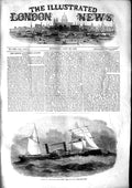 Original Old Antique Print 1853 Commodore Vanderbildt Steam Yacht North Star
