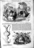 Old Antique Print 1853 Donna Diana James'S Theatre American Ostrich Cup 19th