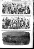 Original Old Antique Print 1853 Great Cab Strike Train Railway Station Om 19th