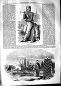 Original Old Antique Print 1853 Turkish Sier Artillery Weapons Horses War Gun