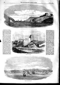 Original Old Antique Print 1853 Fortress Chotyn Varna Black Sea Sh Victorian