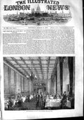 Old Antique Print 1853 Refreshment Room House Commons Parliament London 19th