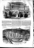 Original Old Antique Print 1853 Queen Tamworth Quarries Holyhead Mountain 19th