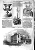 Original Old Antique Print 1853 Lord Warden Hotel Dover Warwick Race Plate Aloe