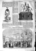 Original Old Antique Print 1853 Bazaar Shire-Hall Worcester Doncaster Cup John