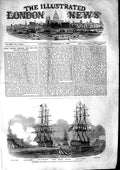 Original Old Antique Print 1853 War Ships Cork Harbour Duke Wellington Tribune