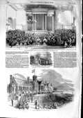 Old Antique Print 1853 Gloucester Musical Festival Church Trinity Swansea 19th