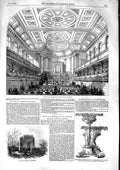 Old Antique Print 1853 Saltaire Concert George'S Bradford Cromwell House 19th