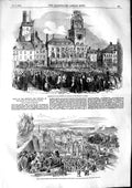 Original Old Antique Print 1853 Emperor French Calais Boulogne Sous Prefecture