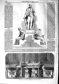 Original Old Antique Print 1853 Manchester Monument Robert Peel Crypt Cathedral