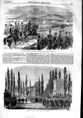 Old Antique Print 1853 Sham Fight Devon General Smith Arago Funeral Pere 19th