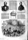 Old Antique Print 1853 London Tavern Crown Hungary Bellot Inglefield Song 19th