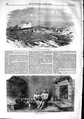 Original Old Antique Print 1853 Lievely Harbour Disco Greenland Esquimaux Hut