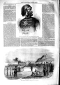 Original Old Antique Print 1853 Omer Pacha Turkish Army Garrison Alexand 19th