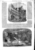 Old Antique Print 1853 King'S Arms Yard Coal-Yard Drury Lane London House 19th