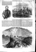 Original Old Antique Print 1853 War Kaffirs Mundell Waterlolakeman Spring-Boks