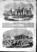 Original Old Antique Print 1853 Turkish Siers Fair Peter Giurgevowallachia War