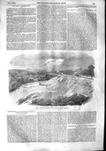 Original Old Antique Print 1853 Landslip London Brighton Railway Godwin Roney