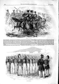 Original Old Antique Print 1853 Cossacks Don Siers Turkish Infantry War Uniform