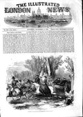 Original Old Antique Print 1853 Imperial Hunt Forest Fontainebleau Horses Sport