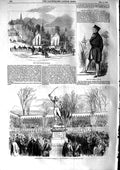 Old Antique Print 1853 Statue Ney Luxembourg Paris General Godwin Prome 19th