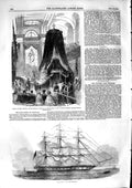 Old Antique Print 1853 Funeral Queen Bavaria Embassy Portugal Dunbar Ship 19th