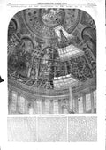Original Old Antique Print 1853 Restoration Paintings St. Paul'S Ca Victorian