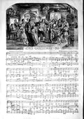 Original Old Antique Print 1853 Sheet Music GChristmas Song Charles Mackay 19th