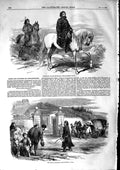 Old Antique Print 1853 Omer Pacha Pipe Bearer Constantinople Sultan Pera 19th