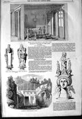 Original Old Antique Print 1854 Tomb Canosa Terra-Cotta Vase Carved Ivory 19th