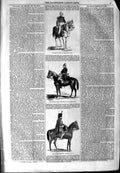 Original Old Antique Print 1854 Cavalry Horses Hottentot Military Costume War