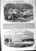 Original Old Antique Print 1854 Fingask Curling Match Sport Invernytie Loc 19th