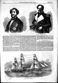 Original Old Antique Print 1854 Prince Stirbey Wallachia Mavia Retributi 19th