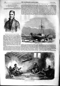 Old Antique Print 1854 Sami Pacha Tefik Kalafat War Ship Redoubt Widdin 19th