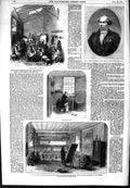 Original Old Antique Print 1854 Nash Probation Room Shoemakers Workshop School