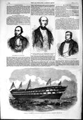 Original Old Antique Print 1854 Hannibal Ship Deptford Hankey Warner Ponsonby