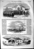 Original Old Antique Print 1854 War Danube Medjidie Battle Citate Prince Payana