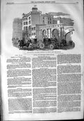 Original Old Antique Print 1854 Departure Russian Ambassador Chesham House 19th