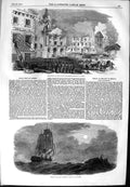 Old Antique Print 1854 Ship Wreck Bay Bengal Parliament Buildings Quebec 19th